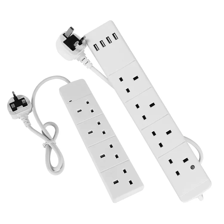 Royaume-uni Câble d'extension/4 prises d'alimentation usb 3/fournitures électriques prise d'extension uk