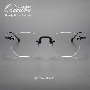 Osicare デザイナー ブランド アイウェア リムレス 3ピース Montura De Gafas Lujo ヴィンテージ Brillen メガネ 眼鏡 チタン製 オプティカル フレーム - Product Image 3