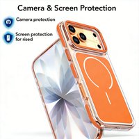 Coque de téléphone magnétique antichoc élégante et mate avec protection d'appareil photo intégrée pour iPhone 17 Air 16 Plus 15 14 13 12 Pro Max 11