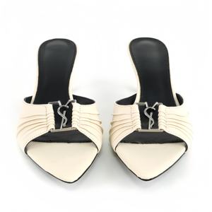 Luxury Summer Women's <b>Sandals</b> Plus Size Fashion Casual High-heeled <b>Sandals</b> Metallic <b>Heel</b> Women's Pointed Toe High <b>heel</b> Shoes - Product Image 3