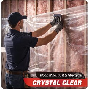 Clear <b>Plastic</b> <b>Sheeting</b> 5 Ft X 100 Ft 10 Mil Heavy Duty <b>For</b> Construction Painting <b>Greenhouse</b> Farm Use - Product Image 4