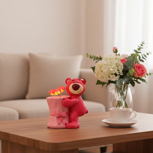 Lampu Malam Resin Lucu Desain Bunga Bercahaya Buatan Tangan Hadiah Dekorasi Kamar Tidur Meja Hari Valentine Thanksgiving Kerajinan Resin - Product Image 4