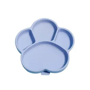 Venda quente BPA-Free Toddler Cat Plate Com Sucção Straw Baby Safe Silicone Dining Plate Pratos de sucção Gift Set