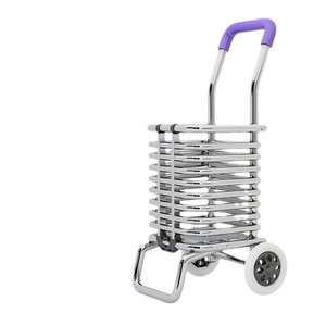 Shopping <strong>Trolley</strong> <strong>Small</strong> Size Foldable Four-wheel Portable Large Capacity Shopping Cart <strong>Trolley</strong> for Supermarket - Product Image 5