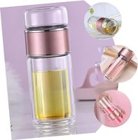 Infuseur à thé en verre à double paroi étanche 280ml tasse de séparation de thé portable pour thé en vrac avec filtre idéal