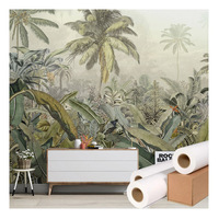 Toile murale autocollante en tissu coton poly, rouleau de toile amovible pour imprimante jet d'encre, rouleaux de papier peint imprimable pour autocollants muraux
