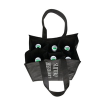 Emballage cadeau avec logo personnalisé sac de transport pour vin réutilisable non tissé 6 bouteilles renforcé