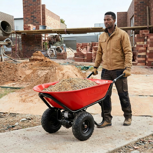 รถเข็นไฟฟ้า Tayo Heavy Duty 2 ล้อ บรรทุกได้ 260 กก. ถังขนาด 100 ลิตร แบตเตอรี่ลิเธียม 350W 40V สำหรับสวน - Product Image 1