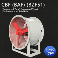 Ventilateur axial électrique antidéflagrant en aluminium CBF 380V/220V pour la ventilation des cabines de peinture, sécurité incendie, fabricant OEM