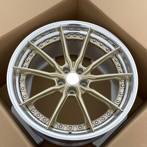 Jantes en alliage forgé LZT-574 2 pièces, aluminium 6061-<span class=keywords><strong>T6</strong></span>, finition chromée, design multi-rayons, PCD 112 mm, neuves, compatibles <span class=keywords><strong>V90</strong></span> V60 S90, personnalisées - Product Image 1