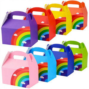 Cajas de Embalaje de Alimentos Ecológicas y Desechables para Regalos de Navidad, con Barnizado, Plegables, Tipo Gable, para Donuts, Macarons y Pasteles - Product Image 4