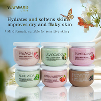 wholesale 250g exfoliating whitening fruit sugar body scrub