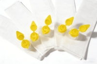 Sac en plastique transparent de haute qualité anti-fuite avec valve jaune pour le stockage et la distribution commerciaux de jus, de sirops et de boissons