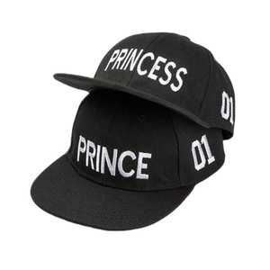 Casquette de baseball structurée à profil moyen, noire, 6 panneaux, avec fermeture à pression, broderie personnalisée, style hip-hop, visière plate, casquettes snapback - Product Image 1