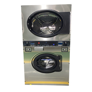 Lave-linge et sèche-linge 2-en-1 superposés pour blanchisserie, faciles à utiliser - Product Image 1
