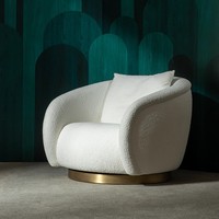 Fauteuil pivotant d'appoint de luxe nordique, mobilier moderne pour salon, chambre à coucher, canapé en forme de L pour la maison, l'hôtel, l'appartement