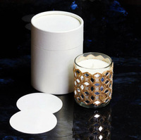 Kreativ geschnitztes/ausgehöhltes Duft kerzen glas mit goldenem Kerzen lieferanten Duftglas-Soja kerzen form