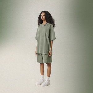 T-shirt décontracté à manches courtes pour homme, style américain, avec logo personnalisé, couture inversée, effet délavé, vente en gros, haute qualité - Product Image 6