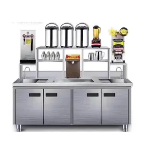 Refrigerator With Overhead Shelves Customization Restaurant Table Bar Counter