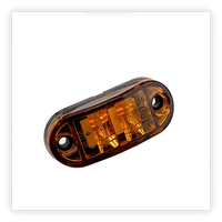 Feu de position latéral à 2 LED ambre, homologué DOT E-mark, pour bus, camion, remorque, étanche