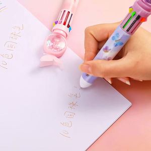 Hot Selling Wholesale Promotional 10 Colors 1 <b>Retractable</b> 0.5mm Plastic Multi-Functional OEM Ballpoint <b>Pen</b> Cute Butterfly Animal - Product Image 3
