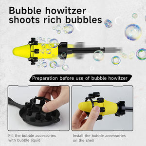 Lanzador de cohete de juguete electrónico para niños, simulación de mortero militar, modelo de disparo de acoustoóptico, pistola de juguete con 4 conchas suaves - Product Image 4