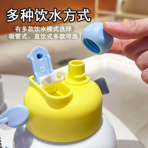 Yang Double Drink Water <b>Bottle</b> With Straw Bpa Free Portable For Miss Camping - Product Image 1