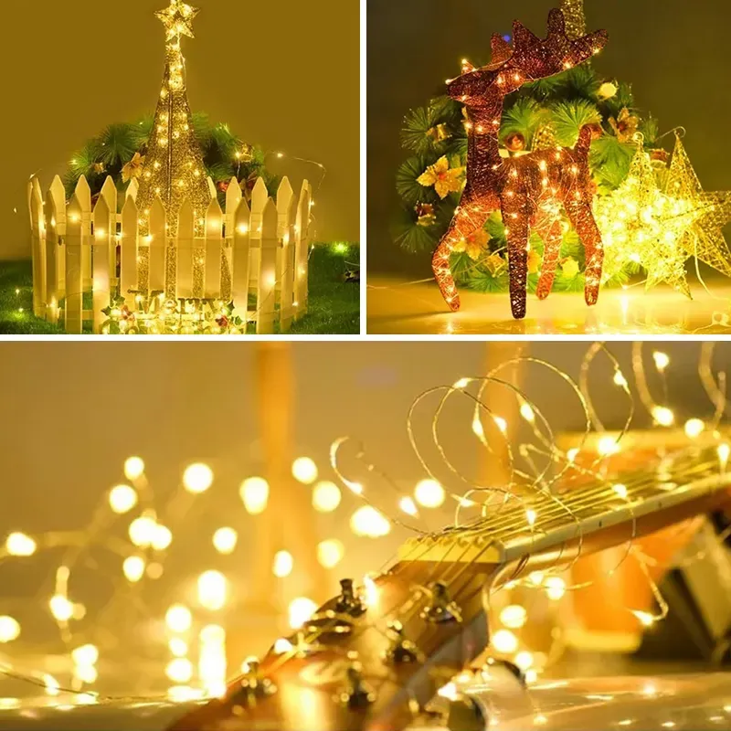 Kanlong Solar Copper Wire Warm LED 5M 50LED 10M 100LED 20M 200LED Waterproof Indoor/Outdoor Christmas Solar String Lights · image 5