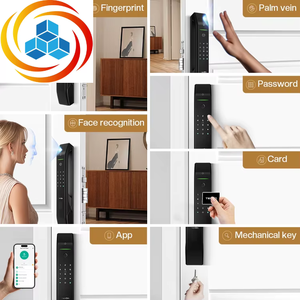 Cerradura de Puerta Inteligente con Huella Dactilar Totalmente Automática Tenon D7pro, Cuerpo de Aluminio, Tarjeta de Memoria, Teclado Digital WiFi, Apertura por Vena de la Palma - Product Image 3