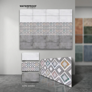 Carrelage en céramique marbrée design 12x24, finition mate, porcelaine 30x60cm 300x600mm pour la décoration intérieure des sols et des murs, carrelage pour mur - Product Image 5