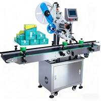 Machine d'étiquetage automatique de bouteilles carrées à surface plane, haute qualité, mini, à écran tactile, pour autocollants en verre et papier