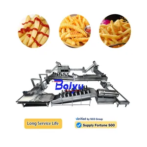 Baiyu 1000 kg/h Linha de Produção automática de batatas fritas e batatas fritas
