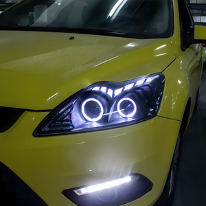 Gruppo fari Auto a LED per <span class=keywords><strong>Ford</strong></span> Focus 2009-<span class=keywords><strong>2011</strong></span> 100W luce lampeggiante 2 proiettore obiettivo 6500K luci anteriori aggiornamento - Product Image 2