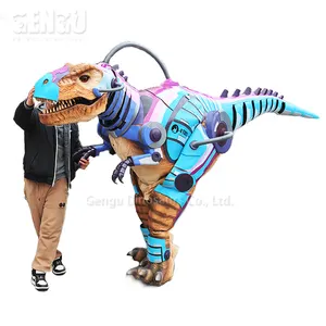 Realistic Hidden Legs Dinosaur Suit Adult Life Size Latex Dinosaur Costume