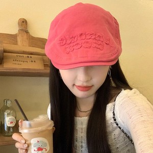 Japanese Retro Denim <b>Beret</b> For Women Rose Red Spring Autumn Breathable Cotton Hat Female Fashion Style - Product Image 1