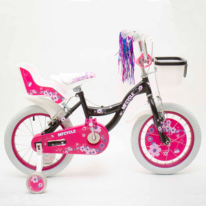 Bicicleta Infantil de Acero Rosa para Niñas, 12, 16 y 20 Pulgadas, con Canasta y Caja Trasera, Venta al Por Mayor - Product Image 3