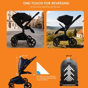 Silla de Auto y Carriola 3 en 1 para Bebé, Plegable, Ligera, de Aleación de Aluminio, con Capacidad para 20 kg, para Niños de hasta 3 Años - Product Image 5