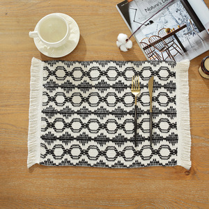 Napperon occidental <span class=keywords><strong>de</strong></span> style bohème noël coton <span class=keywords><strong>lin</strong></span> gland lavable endroit tapis robustes décoration <span class=keywords><strong>de</strong></span> fête napperon patchwork - Product Image 5