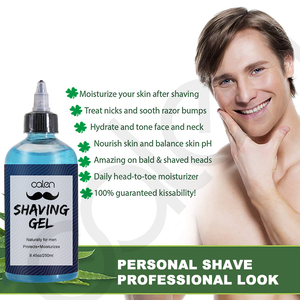 Bleu Ichy Frais D'aloe Vera Non Moussant Transparent Gel De Rasage de Barbe des Hommes Gel De Rasage - Product Image 6