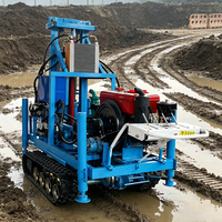 MIKTON MKD-180L Foreuse de puits d'eau sur chenilles diesel 180m avec pompe et moteur, portable pour l'alimentation du bétail des ranchs