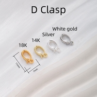 Connecteurs simples en laiton plaqué or 18 carats, fermoirs ronds 11*7mm pour la fabrication de bijoux et colliers