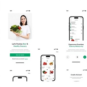 Aplicación móvil para entrega de comestibles: Compre productos frescos en línea con entrega rápida, pagos seguros, seguimiento de pedidos en tiempo real y exclusivos beneficios. - Product Image 1