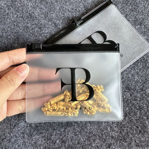カスタム小型PVCジュエリープラスチックジッパーバッグ、再利用可能なフロストジュエリー包装ジップロックバッグ、ロゴ付きリット高級イヤリングポーチ - Product Image 4