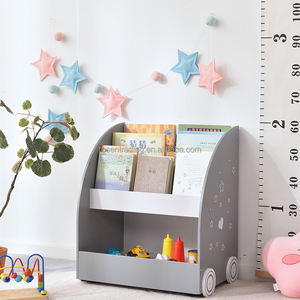 Meubles pour enfants, bibliothèque en bois avec roulettes pour un déplacement facile, pour l'étude des enfants - Product Image 3