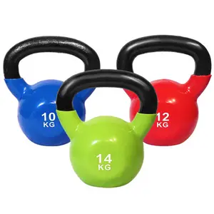 Wholesale dumbbell to kettlebell-Home Gym Competition Neoprene 9lbs to 44lbs Training Fillable Fitness Lifting Weights Dumbbell Kettlebell