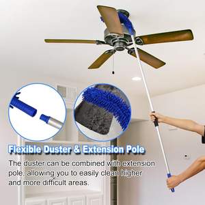 Kit de lavage auto 62'' avec brosse, éponge et manche long, 1 tête de rechange en chenille anti-rayures, <span class=keywords><strong>raclette</strong></span> pour pare-brise et vitres - Product Image 6