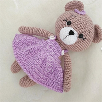 Conception personnalisée poupée ours au crochet animaux au crochet jouets à vendre tricoté jouet personnalisé coton ours en peluche