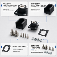 Bloc de bornes haute intensité CHENF 120A, connecteur en cuivre 600V, borne de batterie automobile carrée traversante pour stockage d'énergie