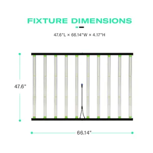 Custom Samsung Lm301h Lm301b Grow Lights Commercial Full Spectrum Led Grow Light Bar Dimmable 1000W