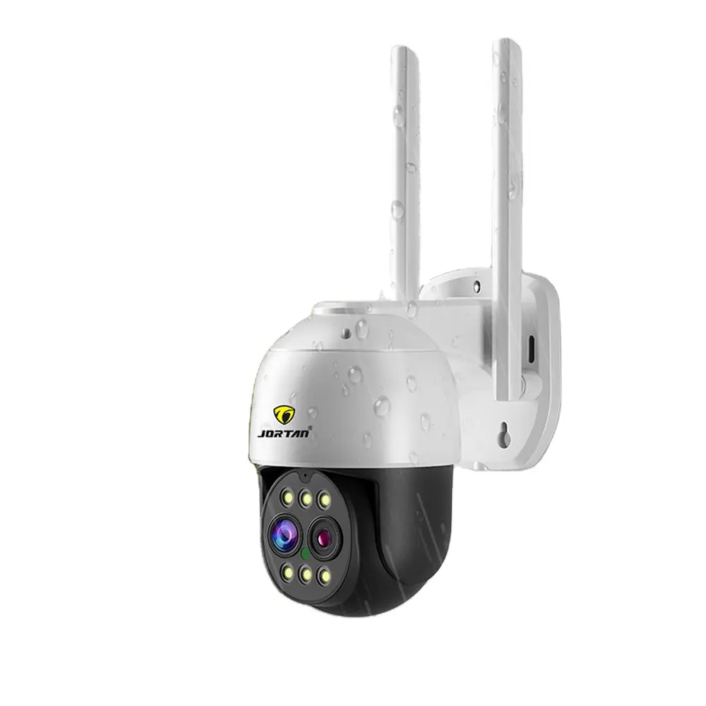 كاميرا مراقبة خارجية Jortan 8mp 4k Xmeye IP كاميرا مراقبة CCTV مزدوجة العدسات مع رؤية ليلية ملونة 8MP Icsee IP66